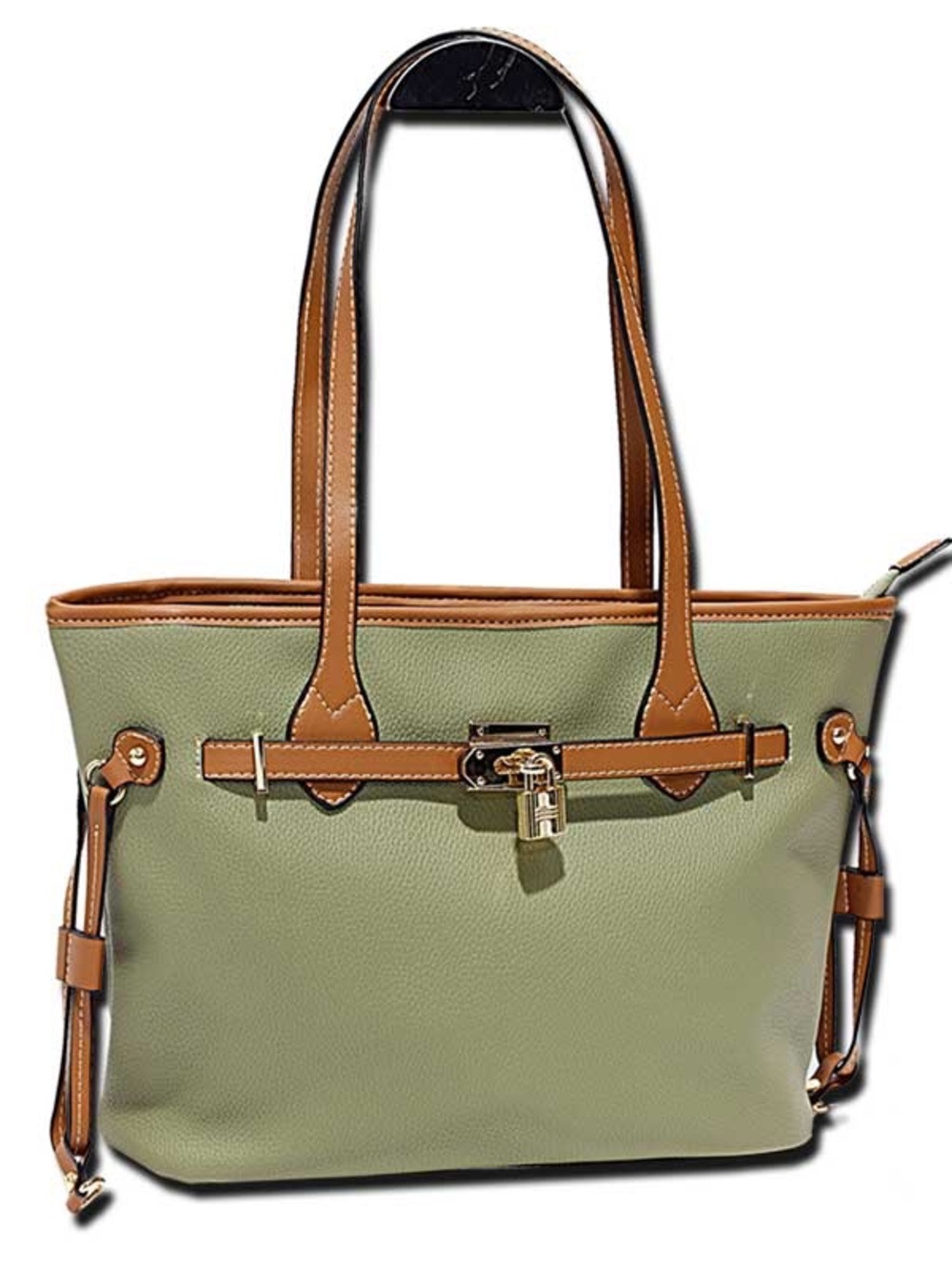 NWT! MC HANDBAGS “Ellie” Vegan Leather Shoulder Bag, SAGE